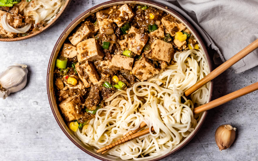 Spicy Tofu & Mushroom Stir-fry